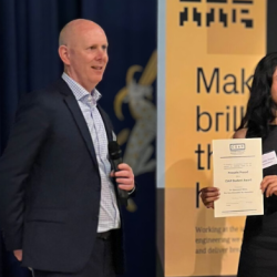 Pranathi Prasad receiving her award